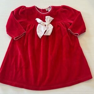 Kissy Kissy velour Christmas dress size 6 to 9 months